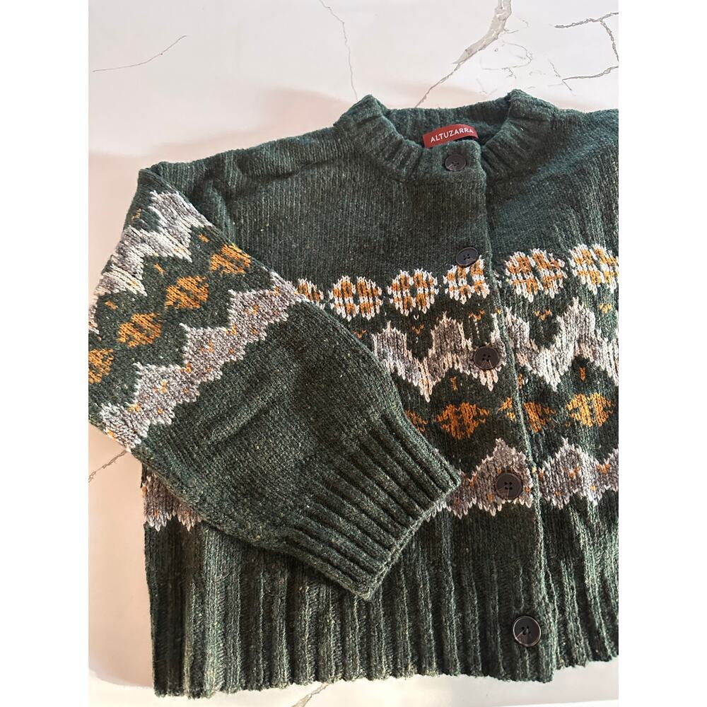 Altuzzara Dark Forest Fairisle Cammie Sweater M - Picture 12 of 15